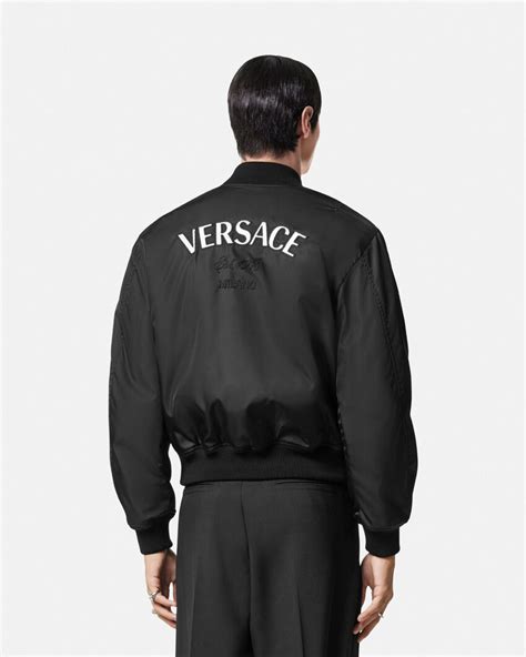 versace collection logo bomber jacket